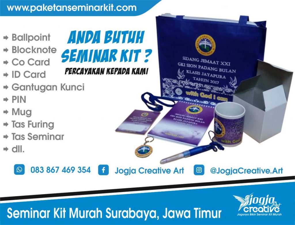 Pesan Paket Seminar Kit Murah Surabaya, Jawa Timur Produsen Tas Seminar dan Seminar Kit Murah Surabaya