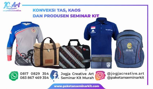 Vendor konveksi tas seminar kit pouch kaos makassar
