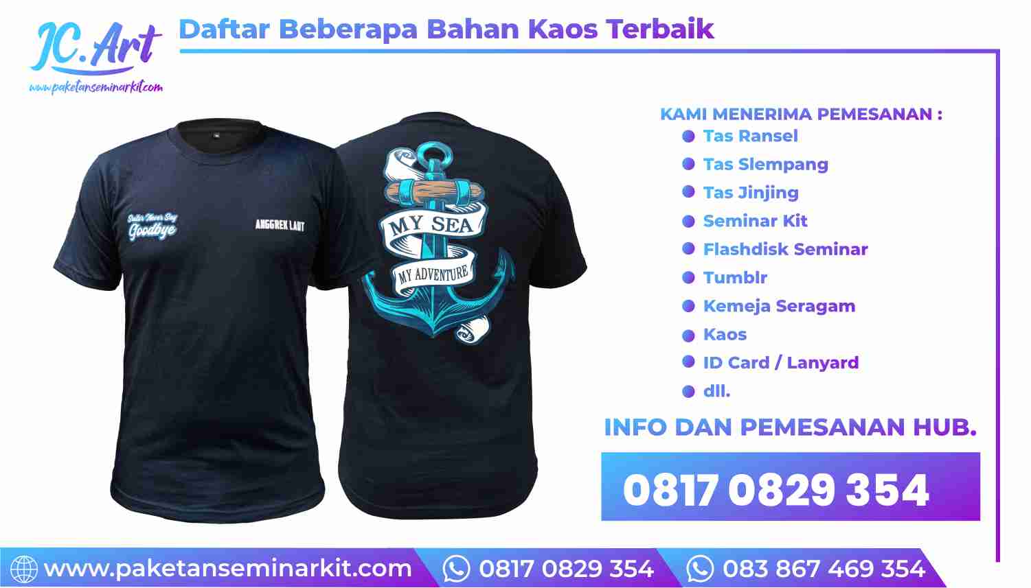 Daftar Beberapa Bahan Kaos Terbaik