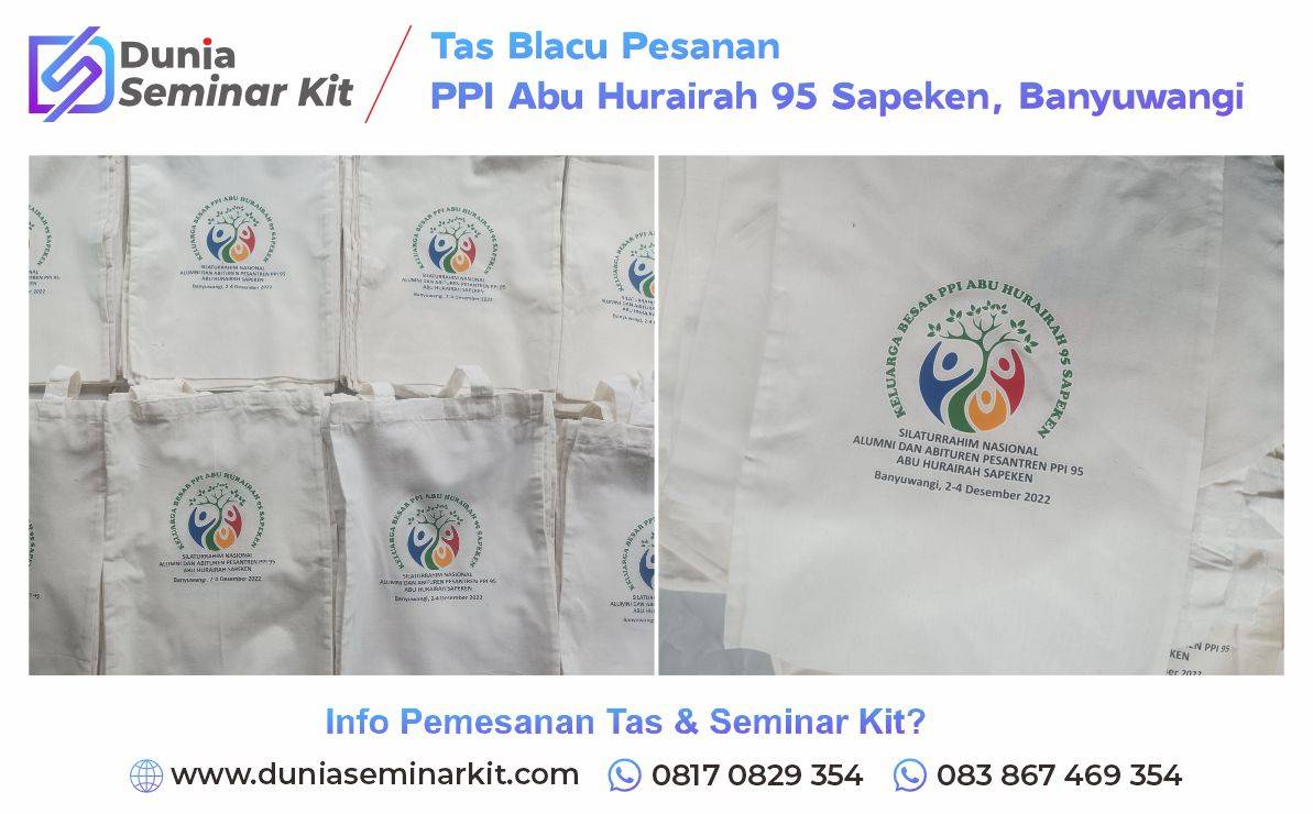 Konveksi Tas Seminar Kit Blacu Pesanan PPI Abu Hurairah 95 Sapeken Banyuwangi